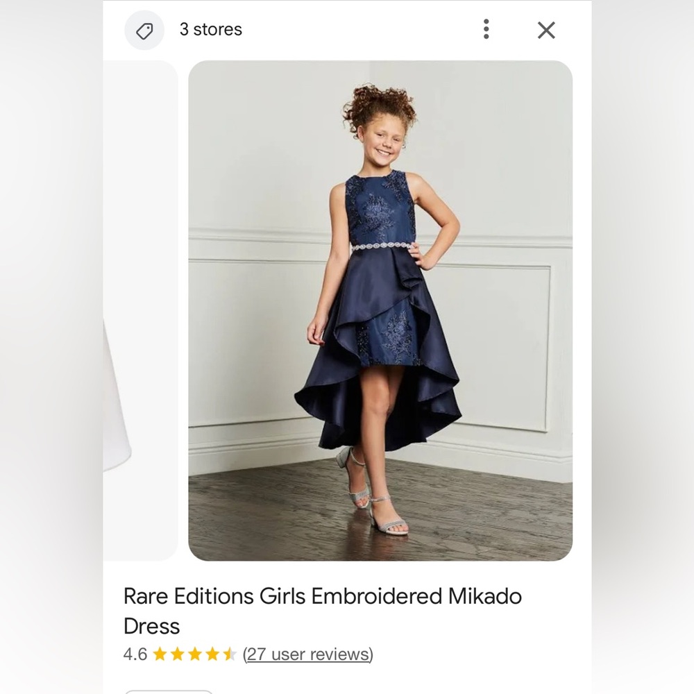 Rare editions formal dress navy size 14 girls